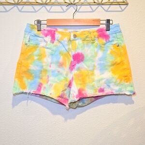 Judy Blue Tie-dye Denim Shorts Size Large